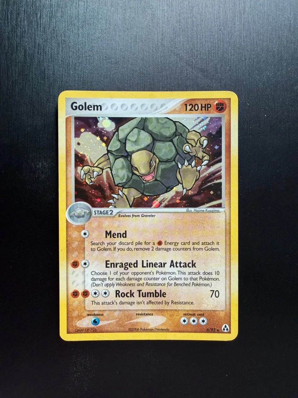 Pokemon | Games | Golem Holographic Pokmon Card Yellow Border 206 Nintendo  | Poshmark
